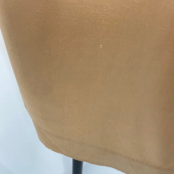 Vintage 90s Jessica McClintock Satin Mini Dress Flower Beaded Straps Champagne 6 - Picture 9 of 15